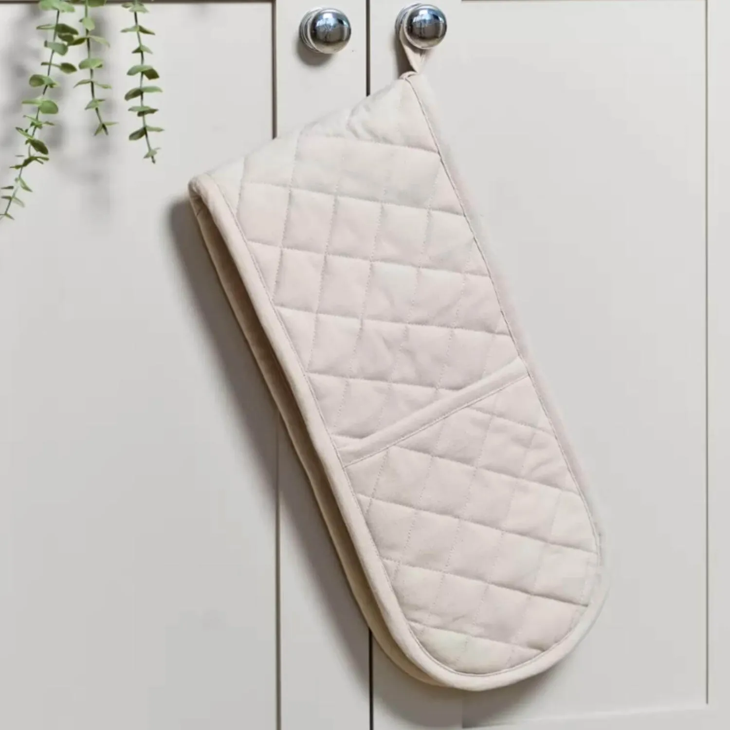Dexam Love Colour Cotton Double Oven Gloves - Stone