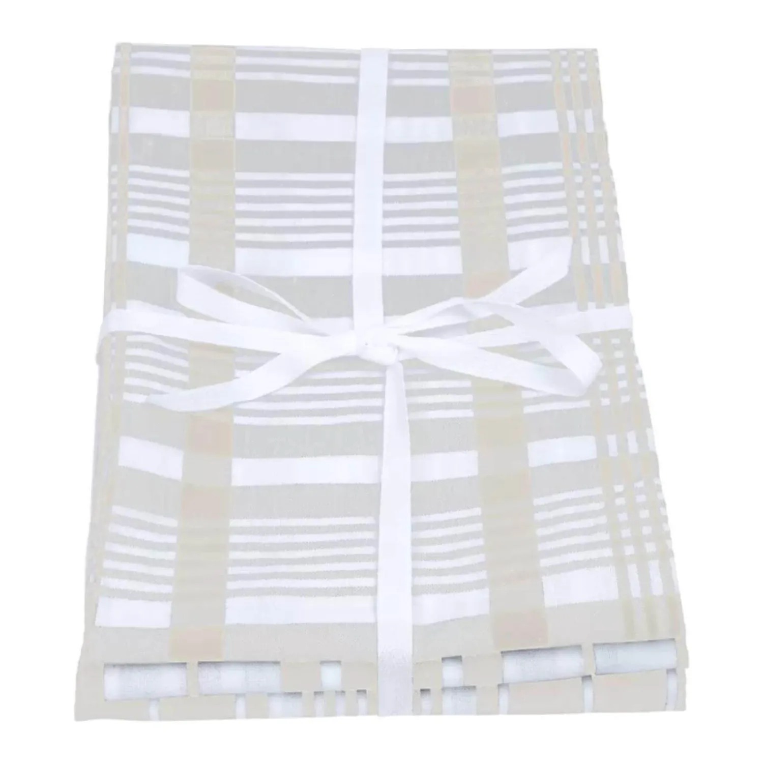 Dexam Love Colour 3-Piece Extra Large Cotton Tea Towels - Stone