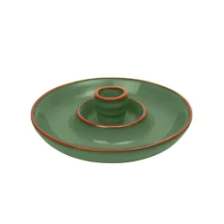 Sintra Dexam Glazed Terracotta Olive Dish - Green