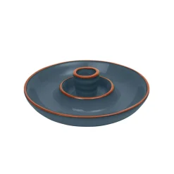 Sintra Dexam Glazed Terracotta Olive Dish - Ink Blue