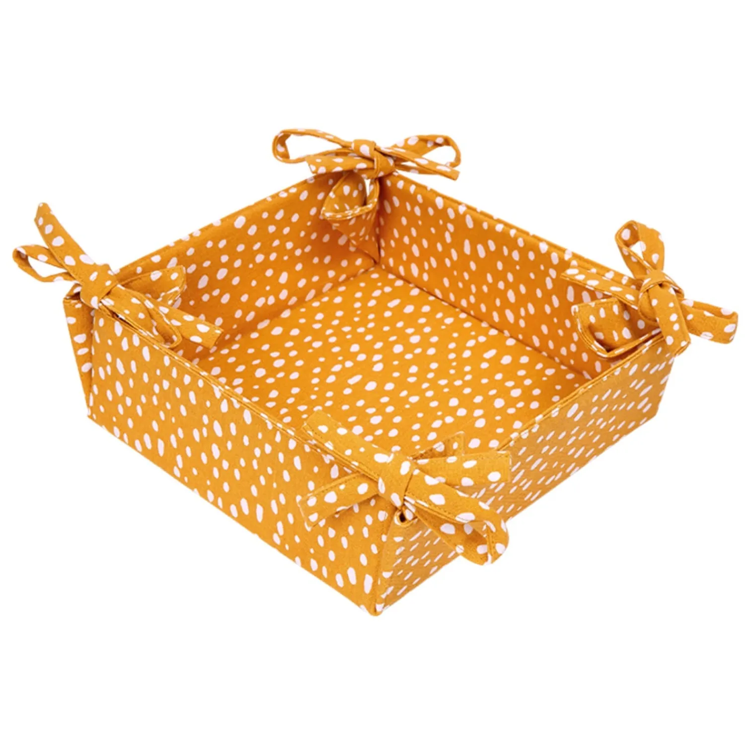 Sintra Dexam Recycled Cotton Spotted Bread Basket - Ochre