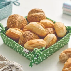 Sintra Dexam Recycled Cotton Spotted Bread Basket - Green