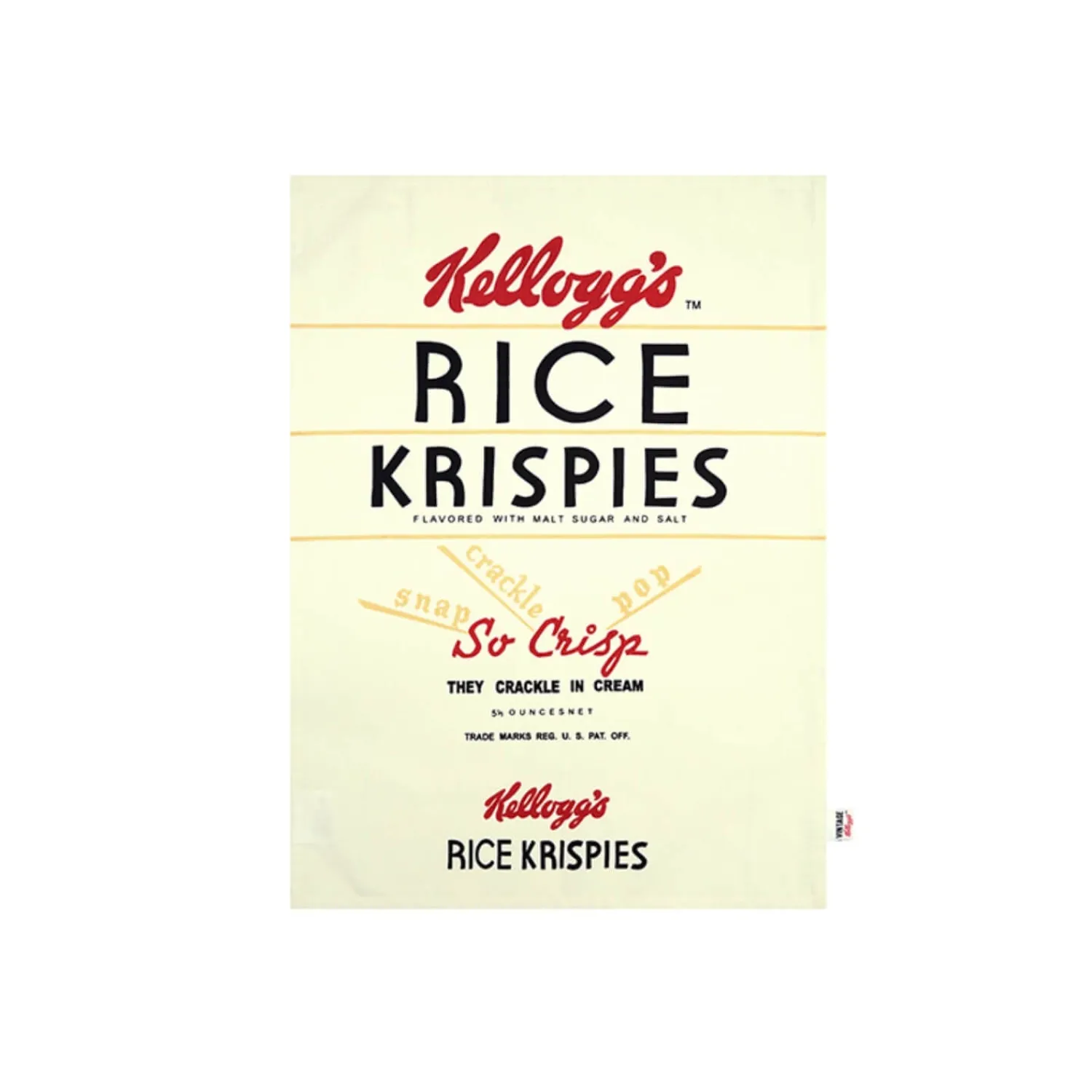 Dexam Vintage Kelloggs 100% Cotton Tea Towel - Rice Crispies