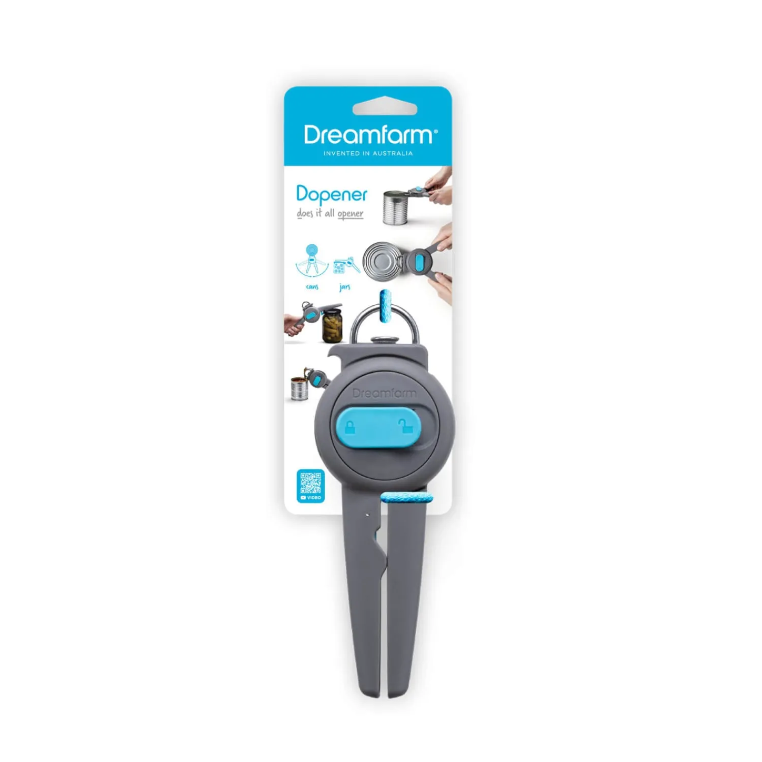 DreamFarm Dopener 3-in-1 Can Opener - Grey
