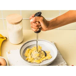 DreamFarm Smood Press Flat Masher - Black