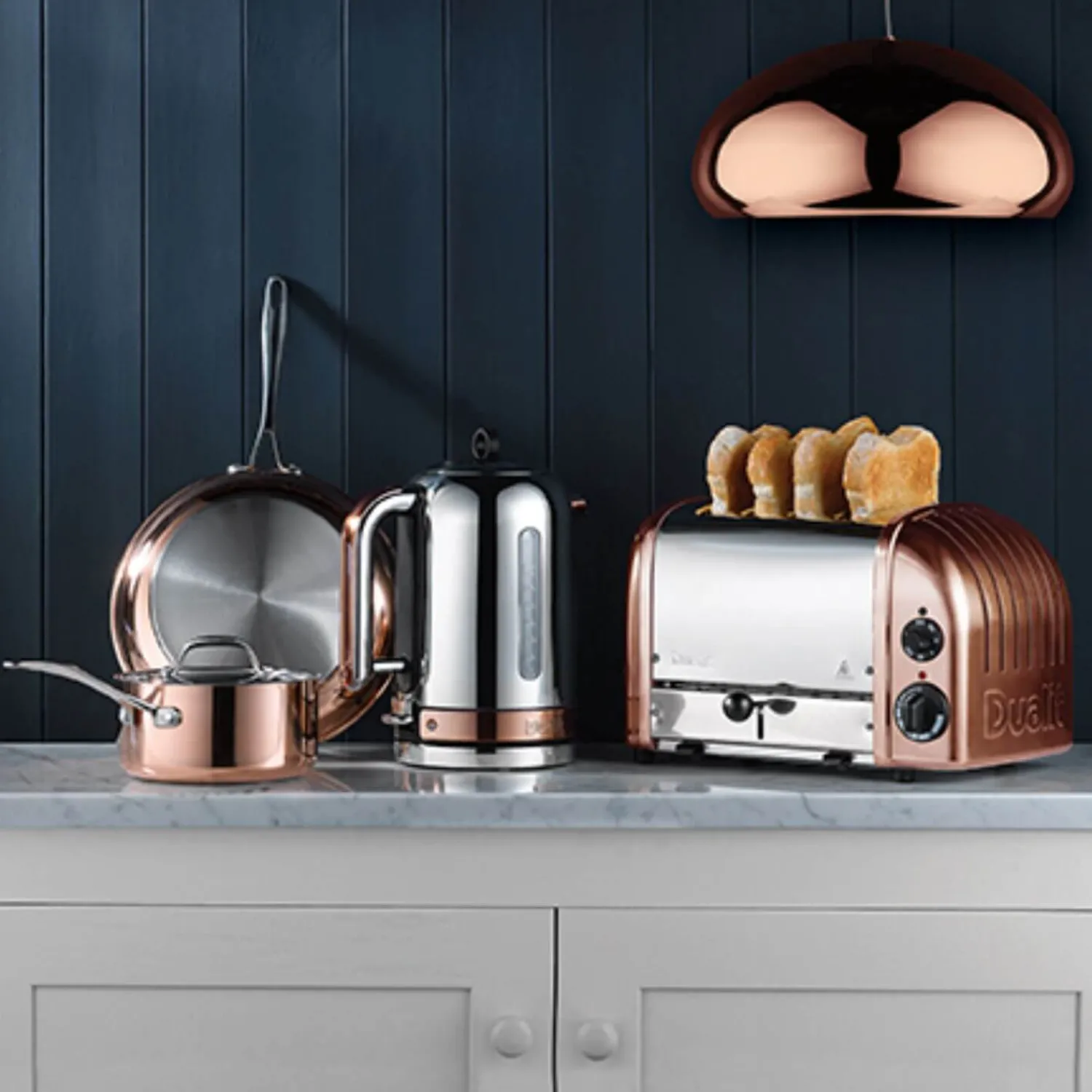 Dualit Classic Vario AWS 47450 4 Slice Toaster - Copper & Chrome