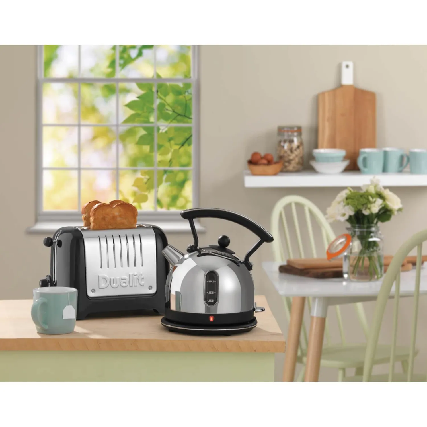Dualit Lite 26205 2 Slice Toaster - Black & Chrome