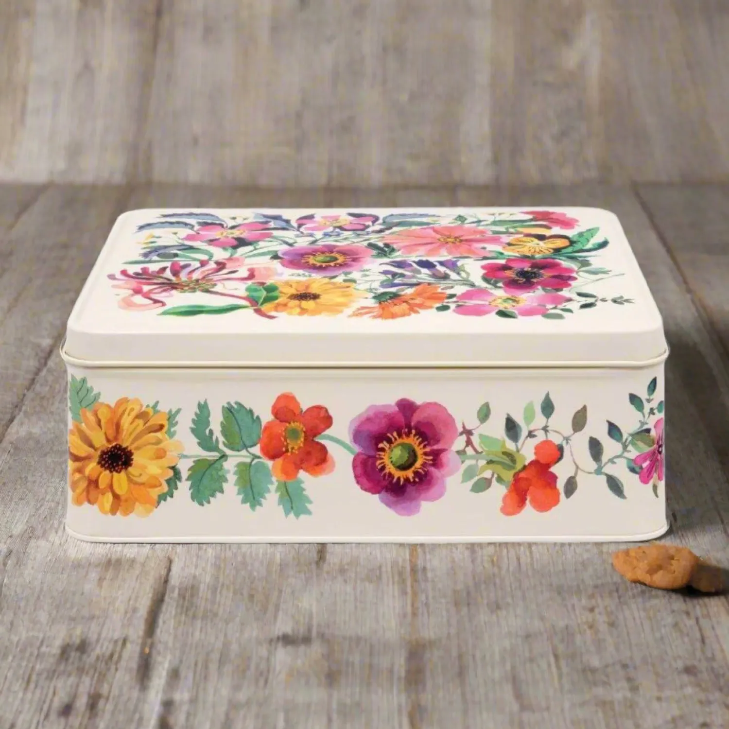 EMMA BRIDGEWATER Deep Rectangular Tin - Garden Flowers