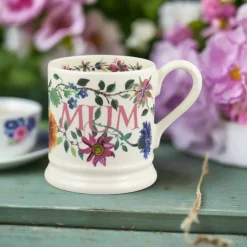 EMMA BRIDGEWATER Half Pint Mug - Garden Flowers - Mum