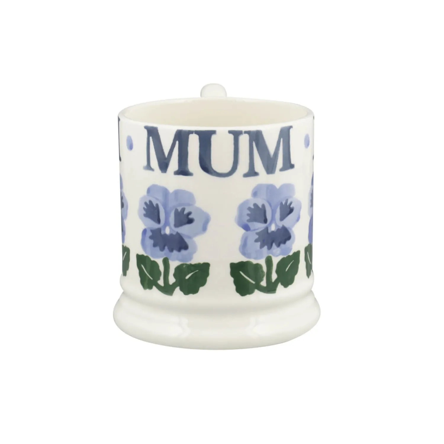 EMMA BRIDGEWATER Half Pint Mug - Blue Pansies - Mum