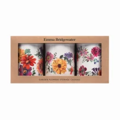 EMMA BRIDGEWATER Set of 3 Round Caddies - Garden Flowers