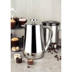GRUNWERG Cafe Ole Double Wall Stainless Steel Cafetiere - 8 Cup