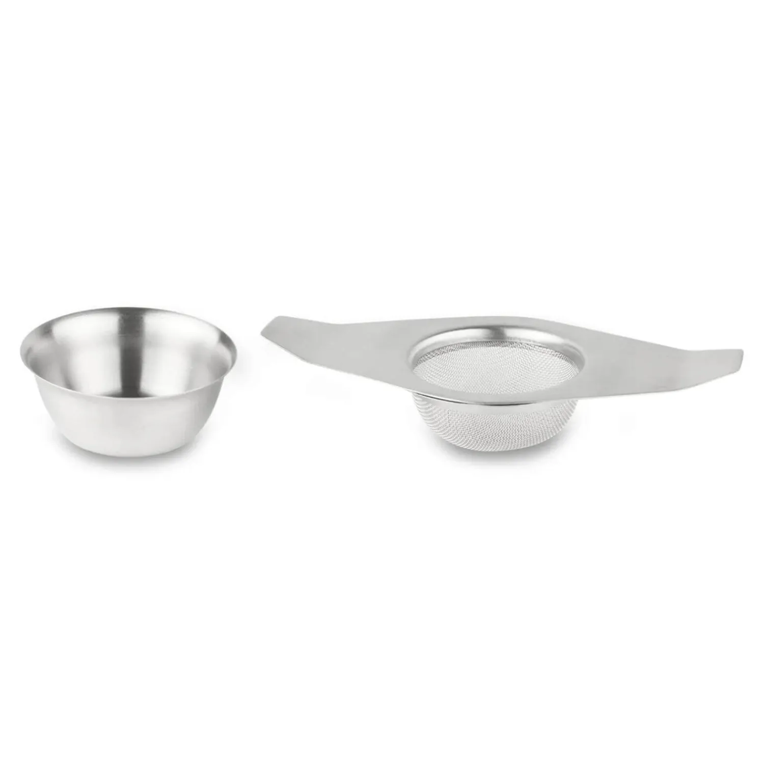 GRUNWERG Cafe Ole Stainless Steel Winged Tea Strainer
