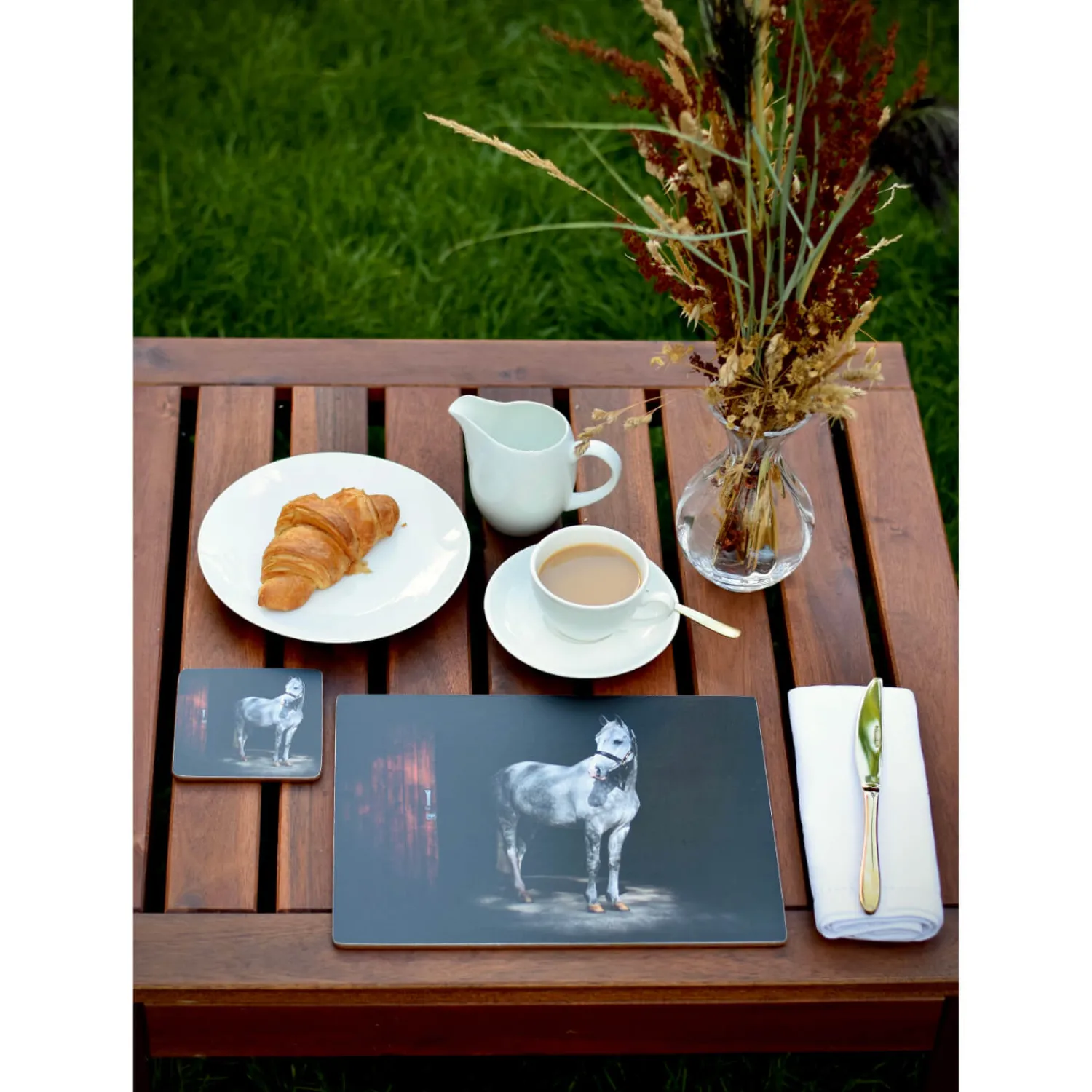iStyle Rural Roots Rectangular Glass Worktop Saver - Horse