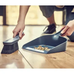 Joseph Joseph CleanStore Wall-Mounted Dustpan & Brush - Blue