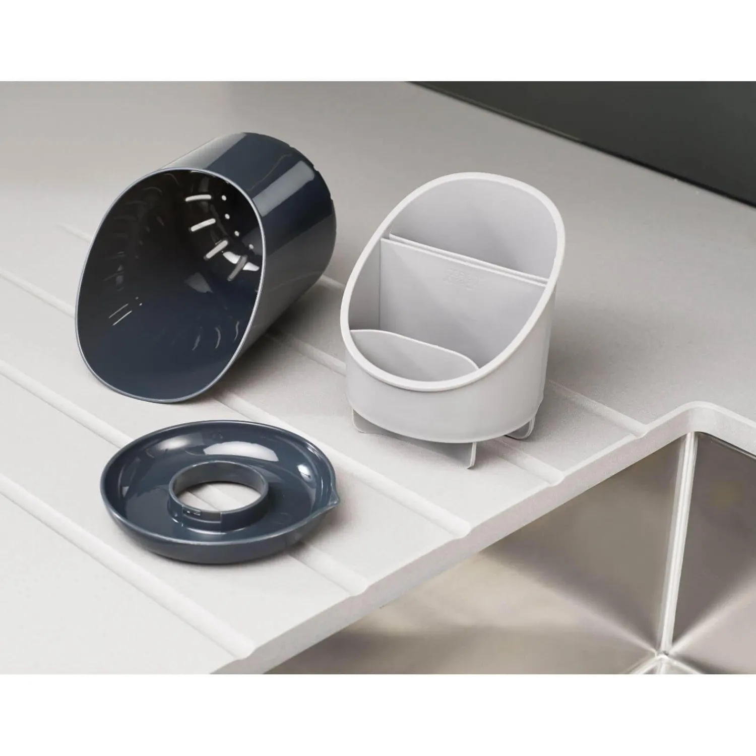 Joseph Joseph Dock Cutlery Drainer & Organiser - Grey
