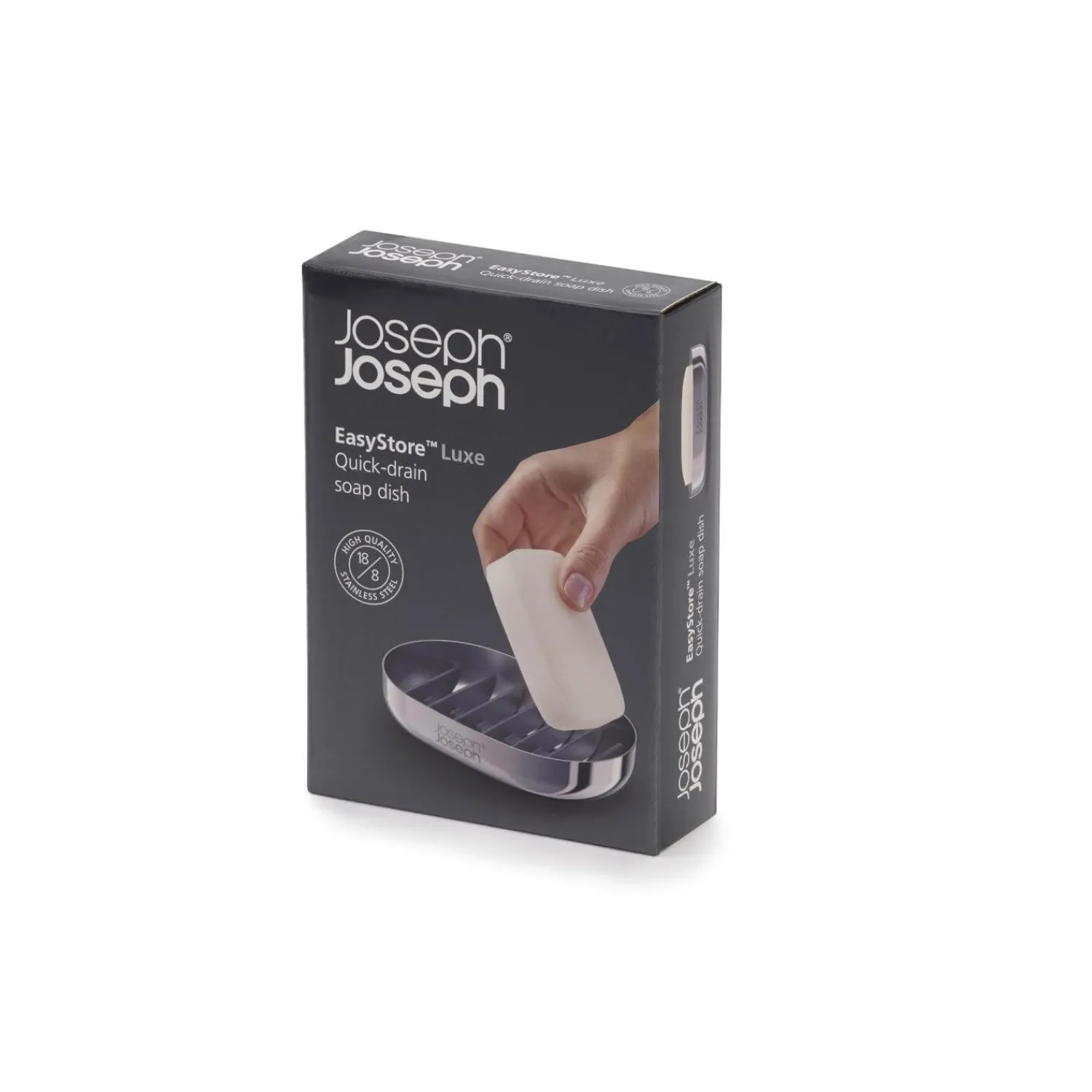 Joseph Joseph EasyStore Luxe Stainless Steel Soap Dish