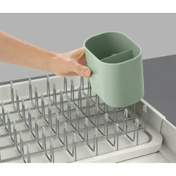 Joseph Joseph Extend Expandable Dish Rack - Light Stone & Sage Green
