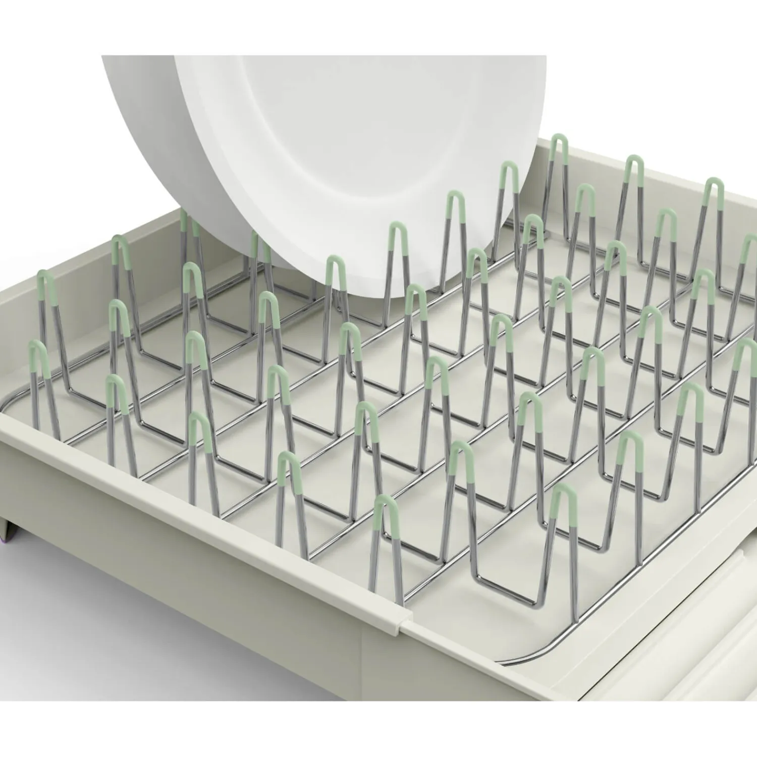 Joseph Joseph Extend Expandable Dish Rack - Light Stone & Sage Green