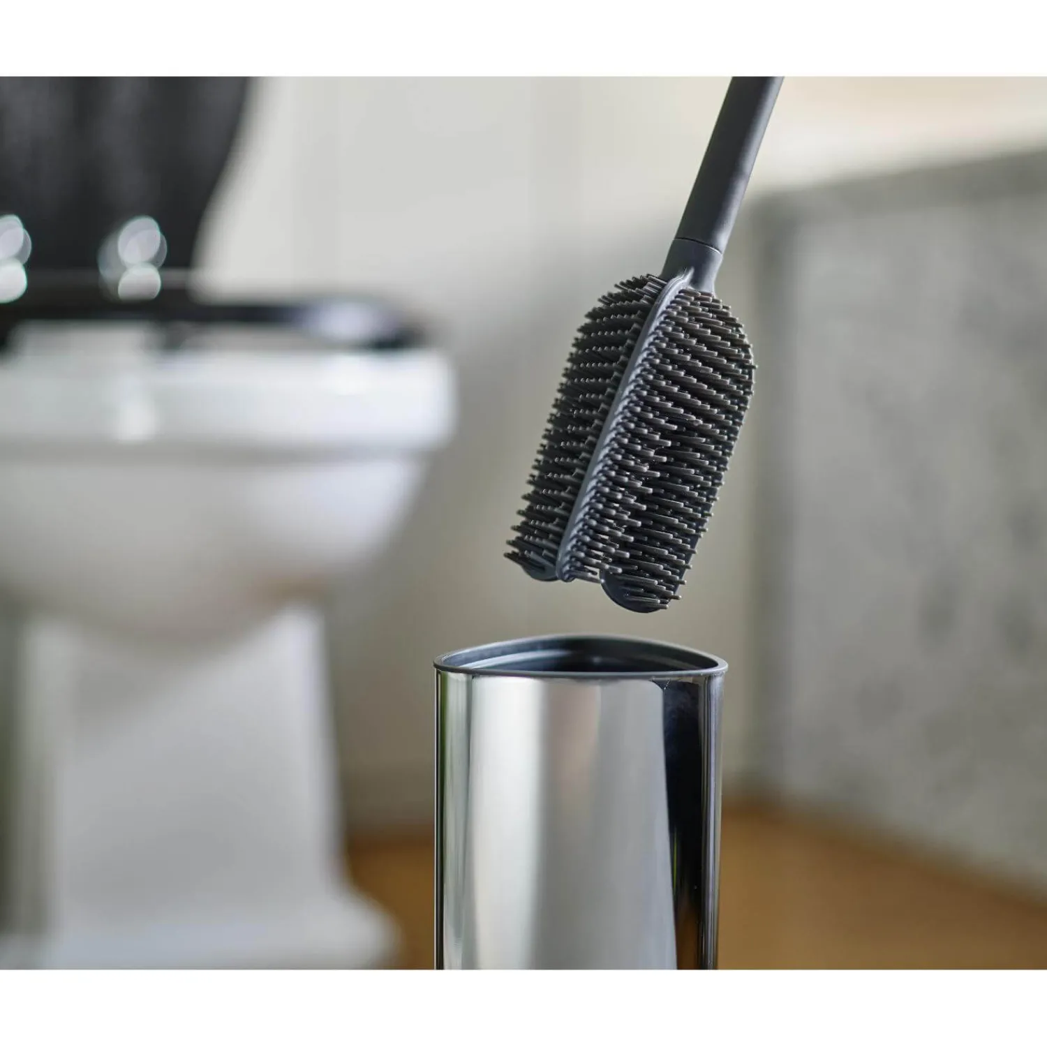 Joseph Joseph Flex 360 Luxe Toilet Brush - Stainless Steel