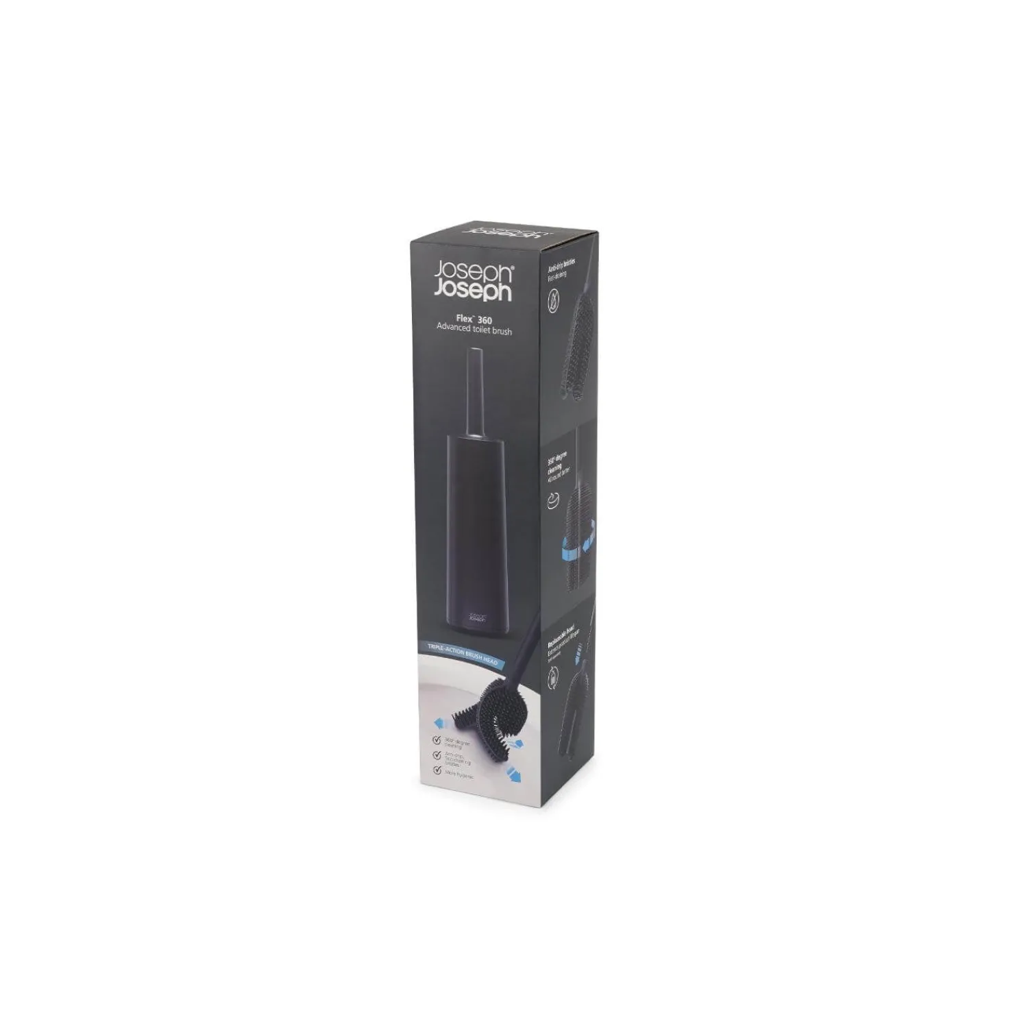 Joseph Joseph Flex 360 Toilet Brush - Matt Black