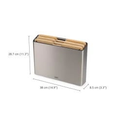 Joseph Joseph Folio Steel Bamboo 3-Piece Chopping Board Set