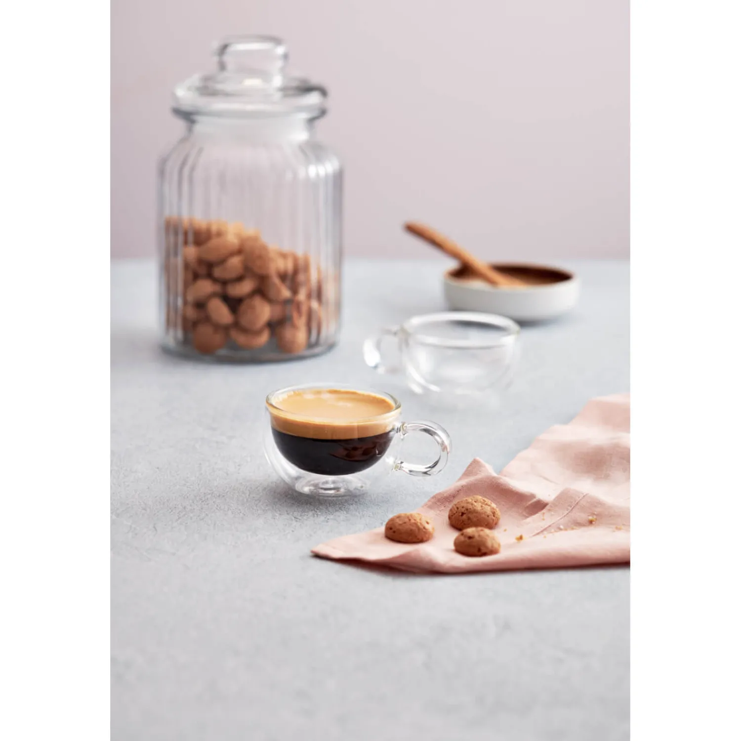 Judge Duo Double Walled 2-Piece Form Espresso Glass Set - 75ml