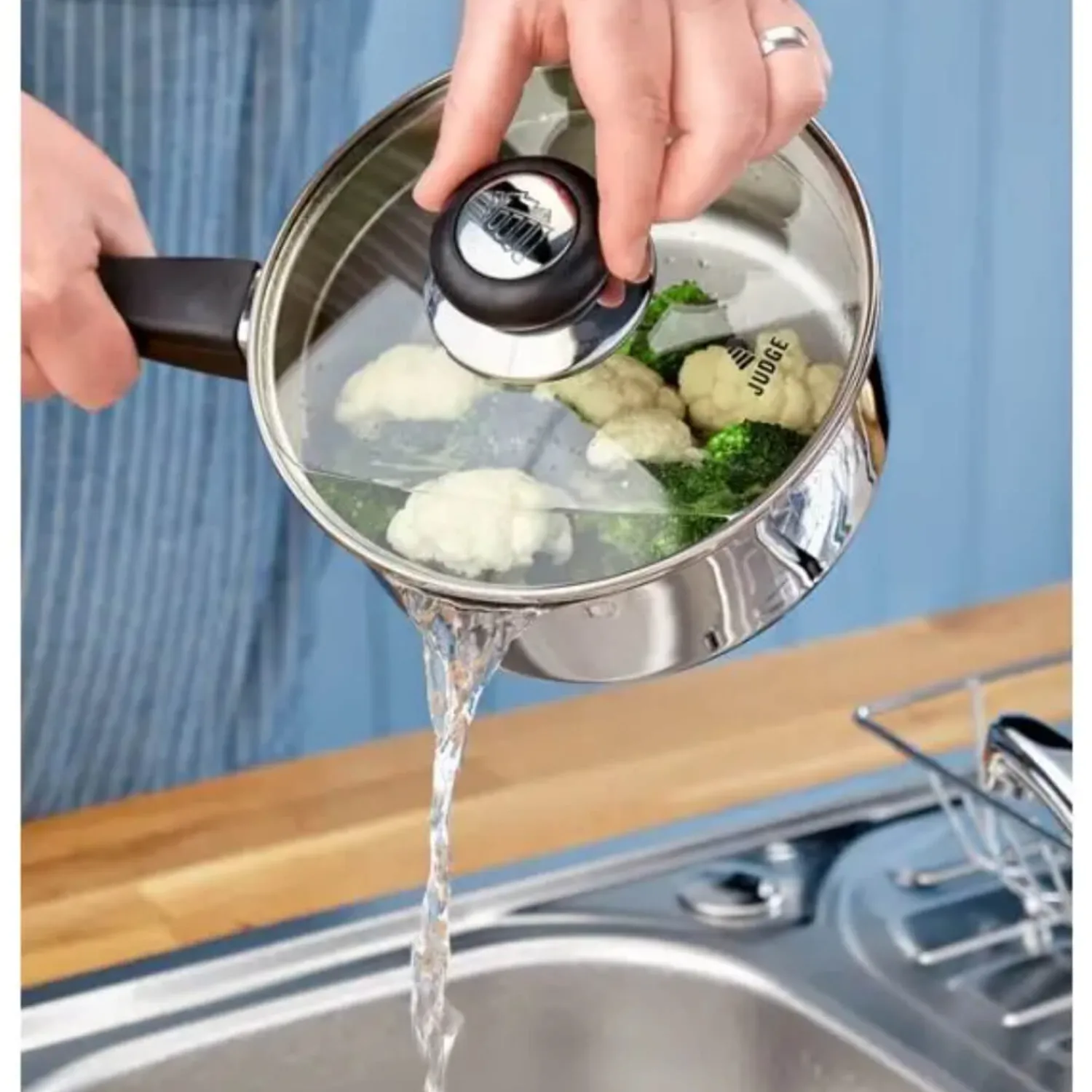 Judge Vista 5-Piece Stainless Steel Draining Saucepan Set