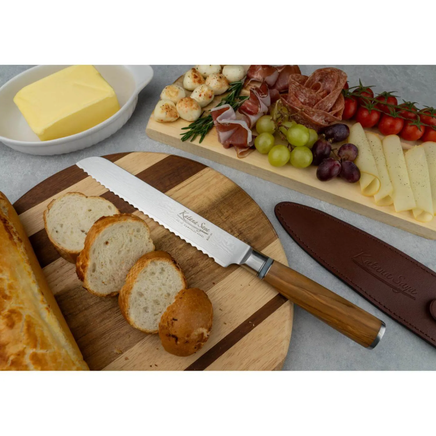 KATANA Saya Olivewood 20cm Bread Knife
