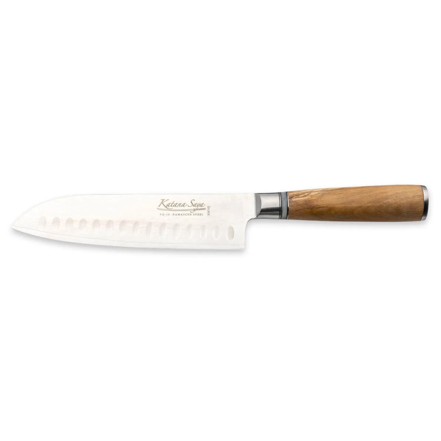 KATANA Saya Olivewood 18cm Santoku Knife