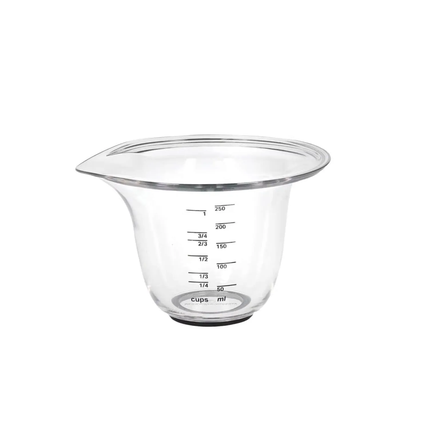 KitchenAid Clear Plastic Stackable 3 Piece Measuring Jug Set - Black Handle