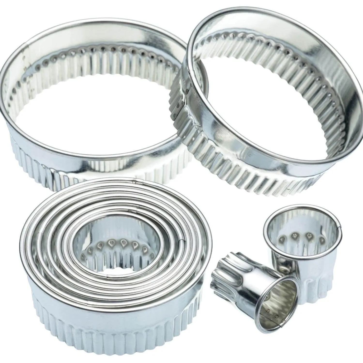 KitchenCraft Fluted Pastry Cutter Set - 11 Piece