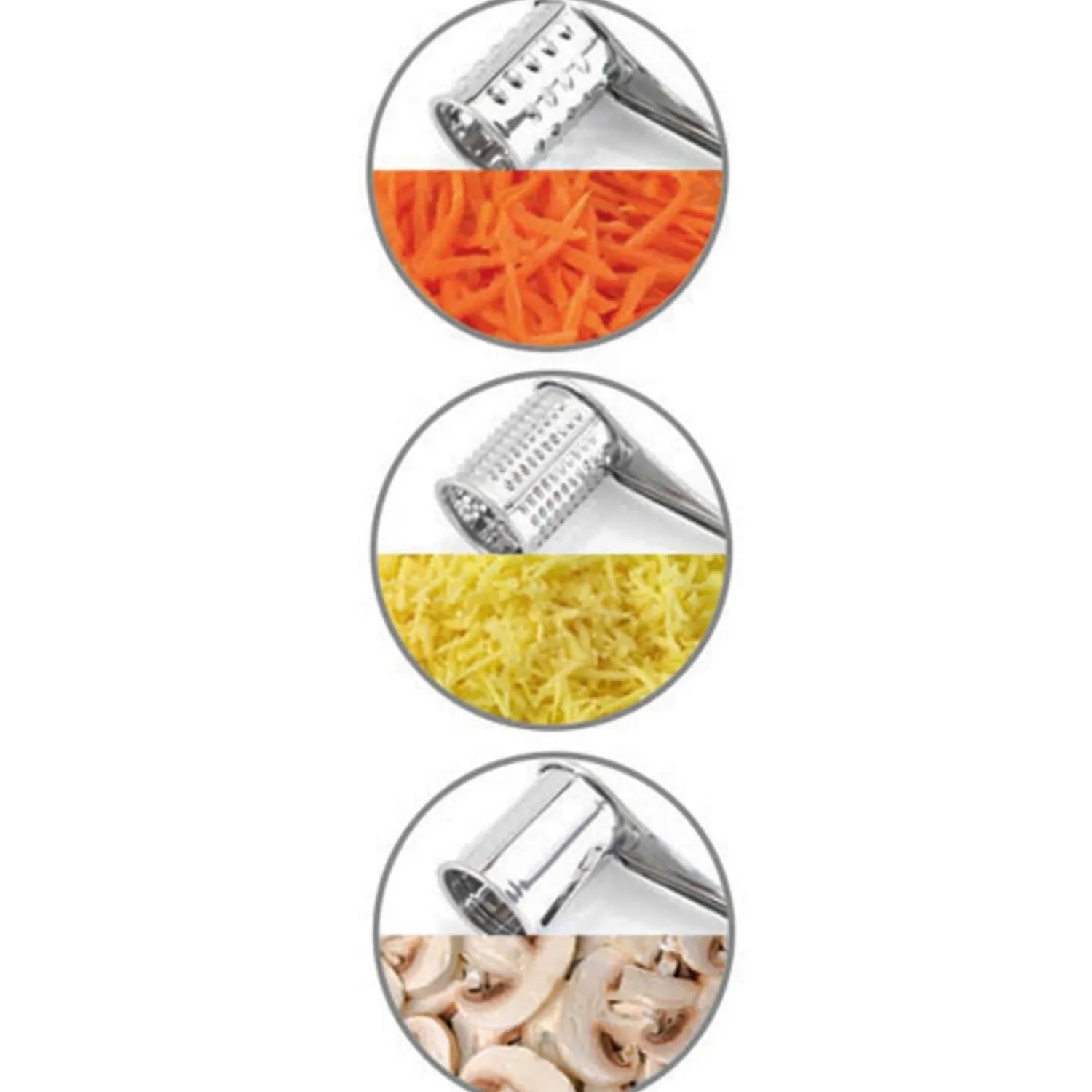 KitchenCraft Multi-Purpose 3 Drum Rotary Grater