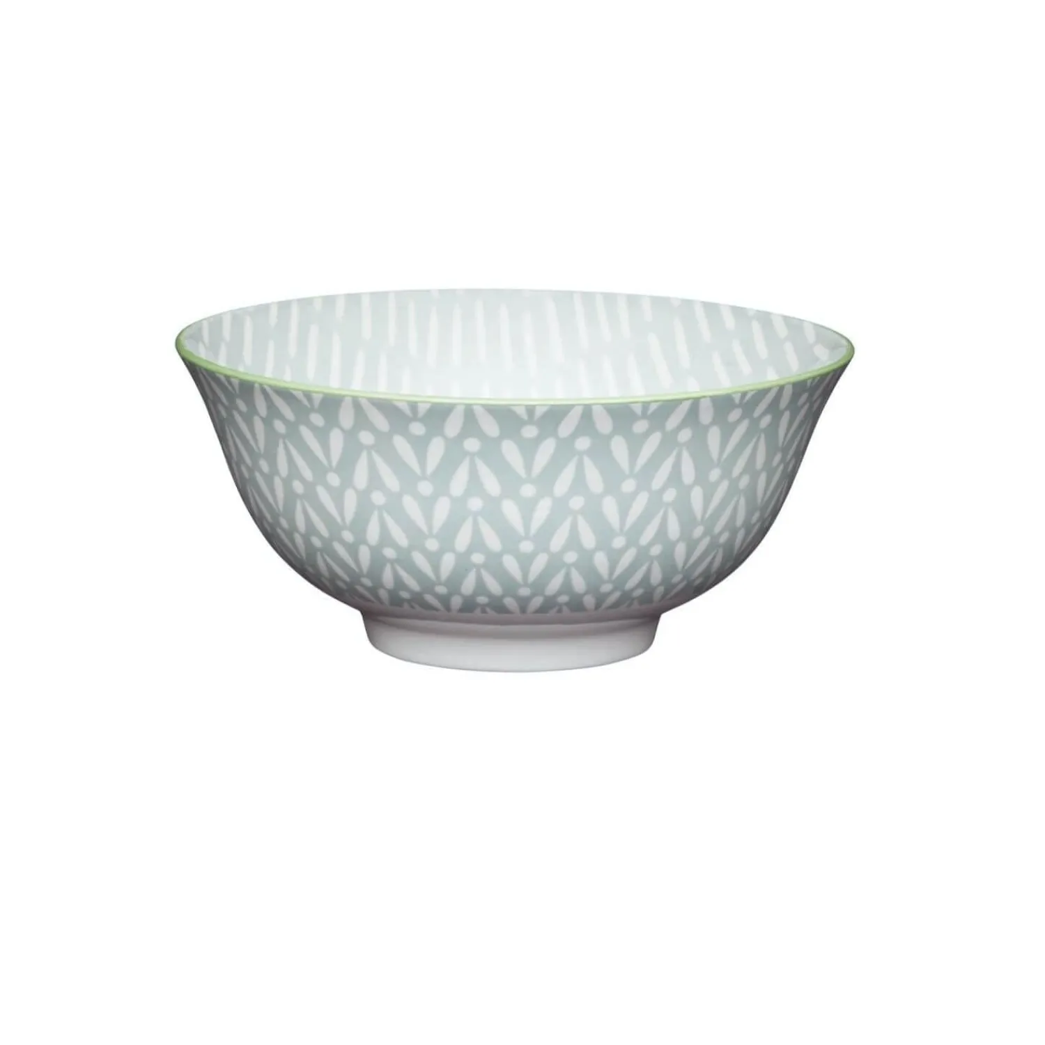 KitchenCraft Stoneware Bowl - Light Grey Pattern