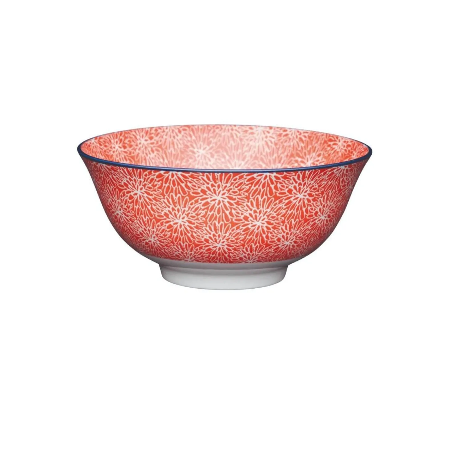 KitchenCraft Stoneware Bowl - Red Floral