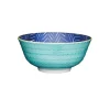 KitchenCraft Stoneware Bowl - Blue Chevron