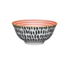 KitchenCraft Stoneware Bowl - Red Swirl & Black Dots