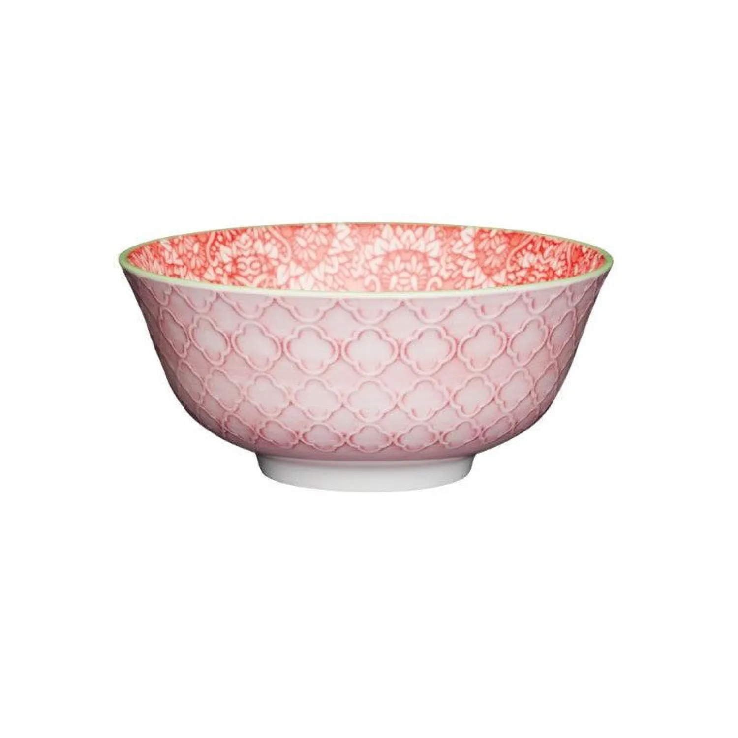 KitchenCraft Stoneware Bowl - Damask Red