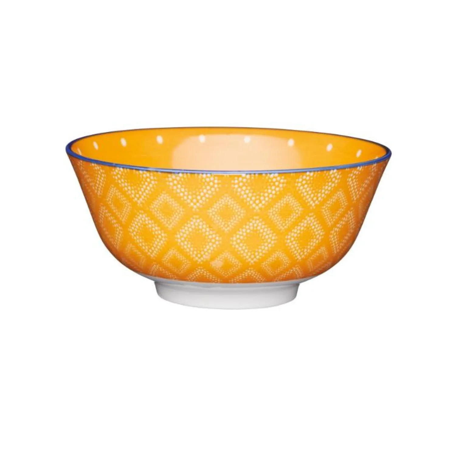 KitchenCraft Stoneware Bowl - Orange Spot