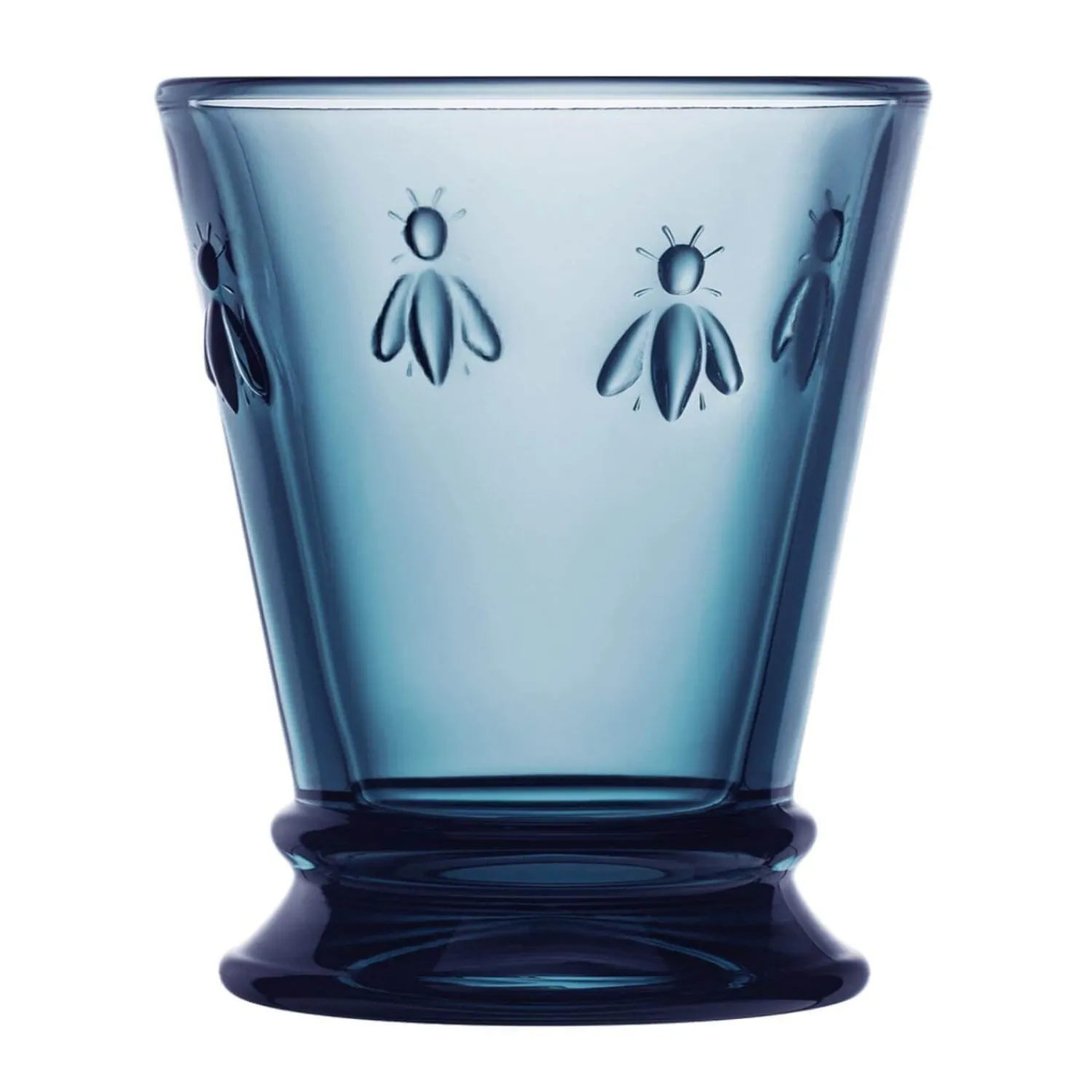 La Rochere Bee Embossed Blue Goblet Tumbler Glass - 270ml