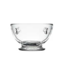 La Rochere Bee Embossed Clear Glass Footed Mini Bowl - 10cm