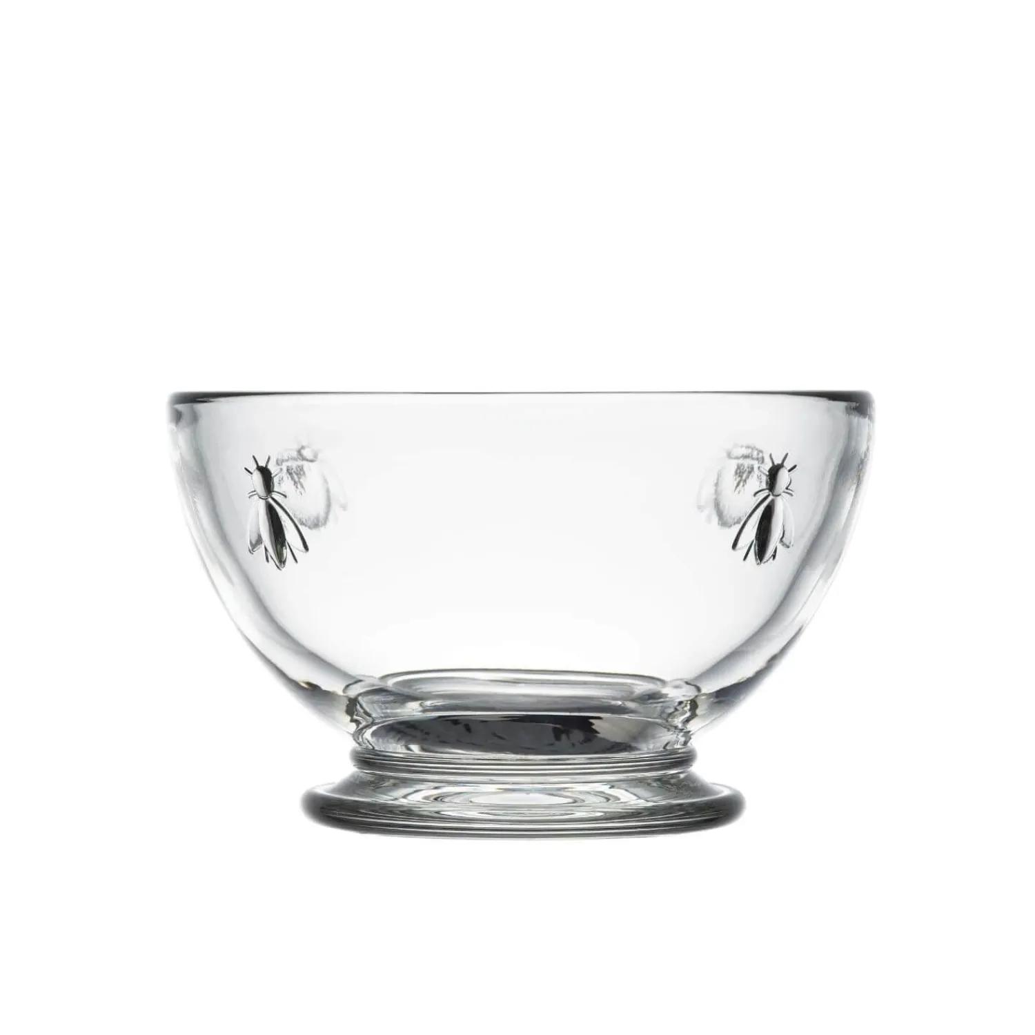 La Rochere Bee Embossed Clear Glass Footed Mini Bowl - 10cm