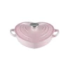 Le Creuset Cast Iron 20cm Heart Shape Dish with Lid - Shell Pink