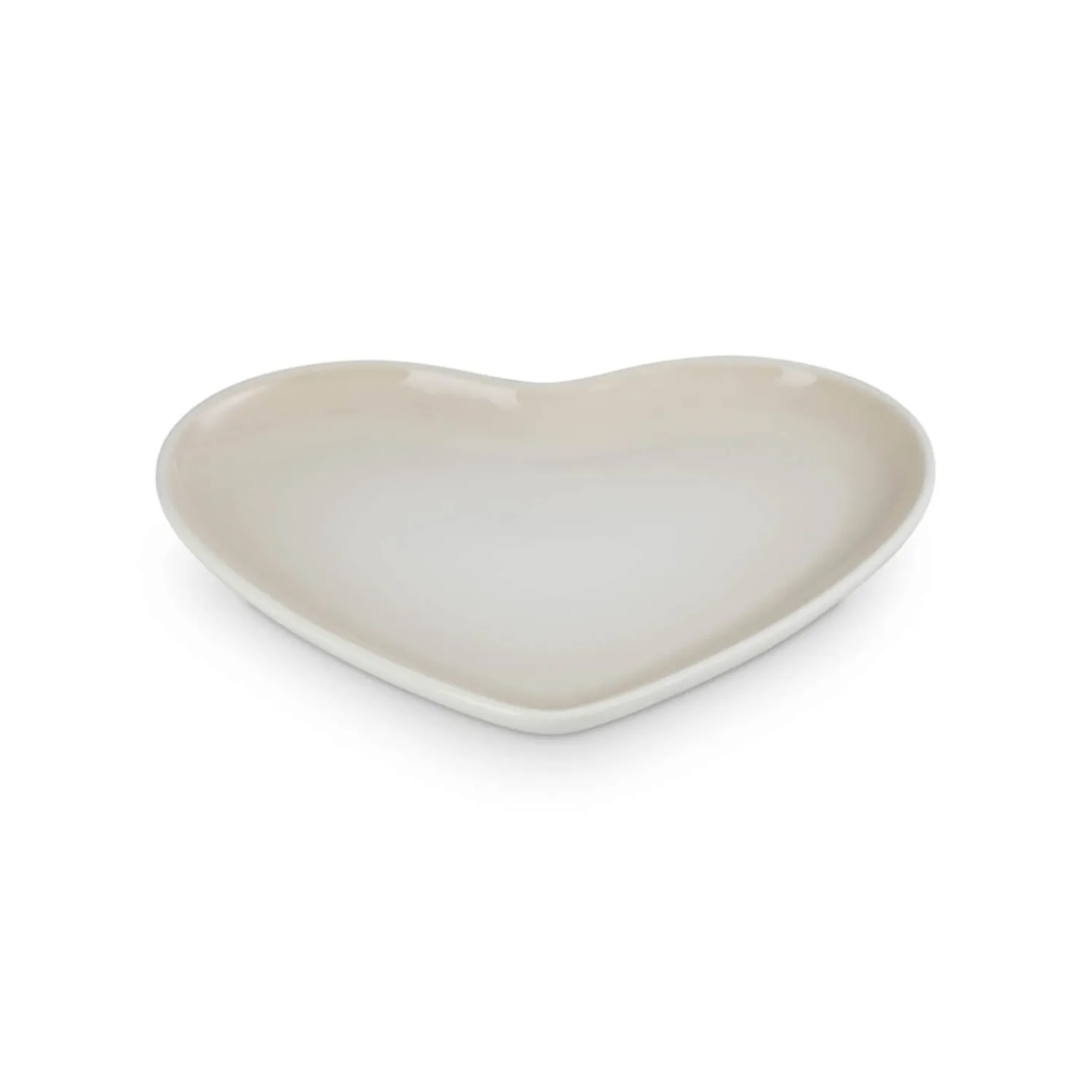 Le Creuset 23cm Heart Stoneware Plate - Meringue