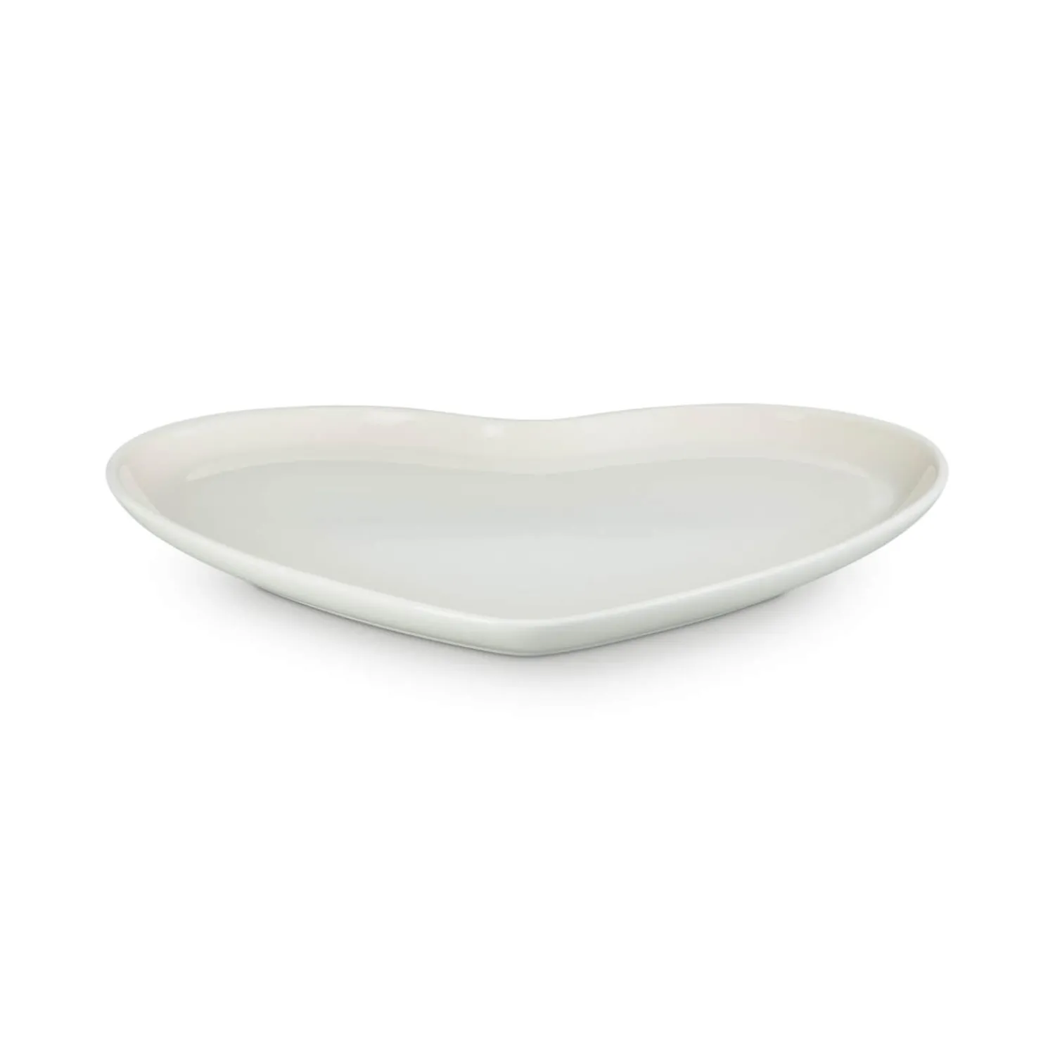 Le Creuset 32cm Heart Stoneware Serving Platter - Meringue