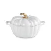 Le Creuset Halloween Signature Cast Iron 24cm Pumpkin Casserole - White