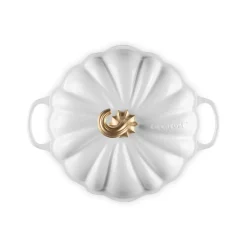 Le Creuset Halloween Signature Cast Iron 24cm Pumpkin Casserole - White