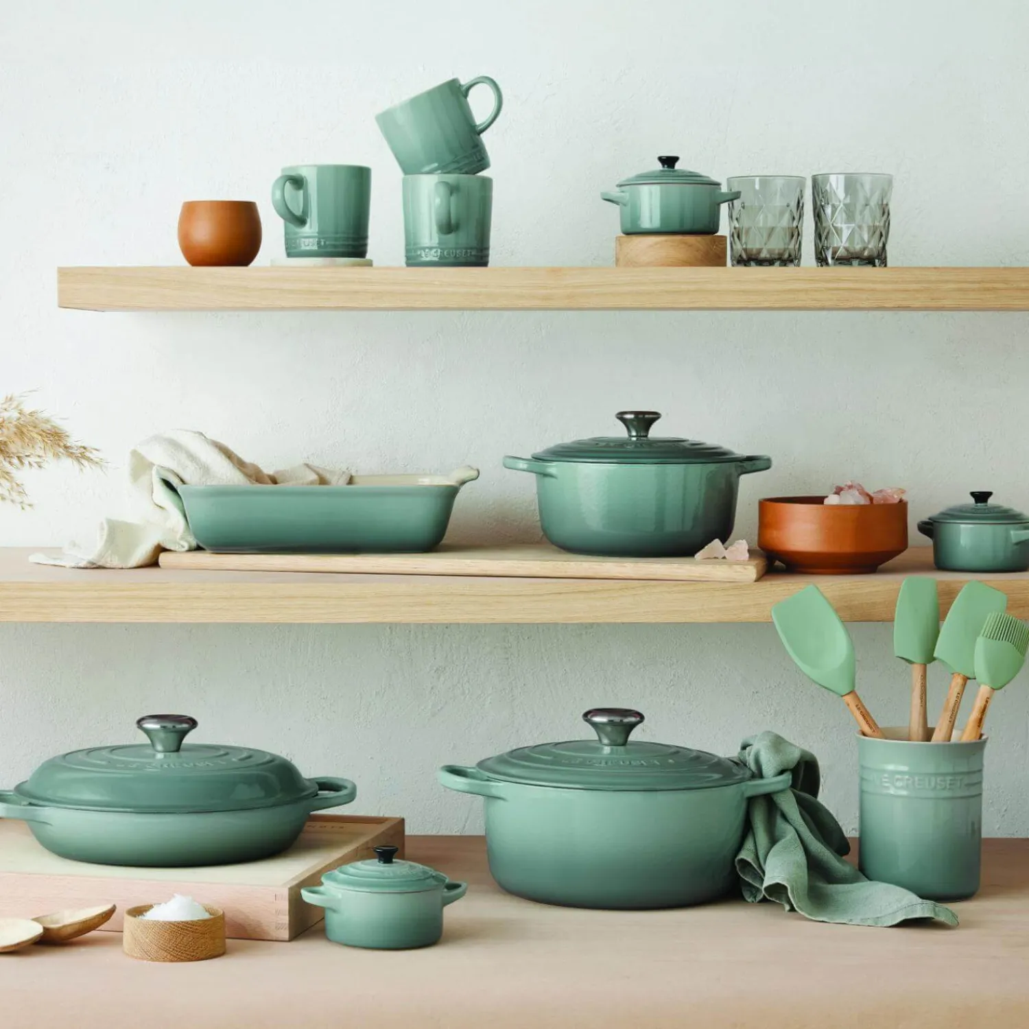 Le Creuset Heritage Stoneware 32cm Rectangular Deep Dish - Sea Salt
