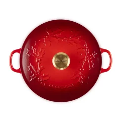 Le Creuset Holly Signature Cast Iron 26cm Soup Pot - Cerise