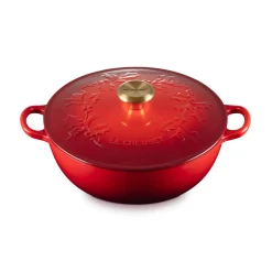 Le Creuset Holly Signature Cast Iron 26cm Soup Pot - Cerise